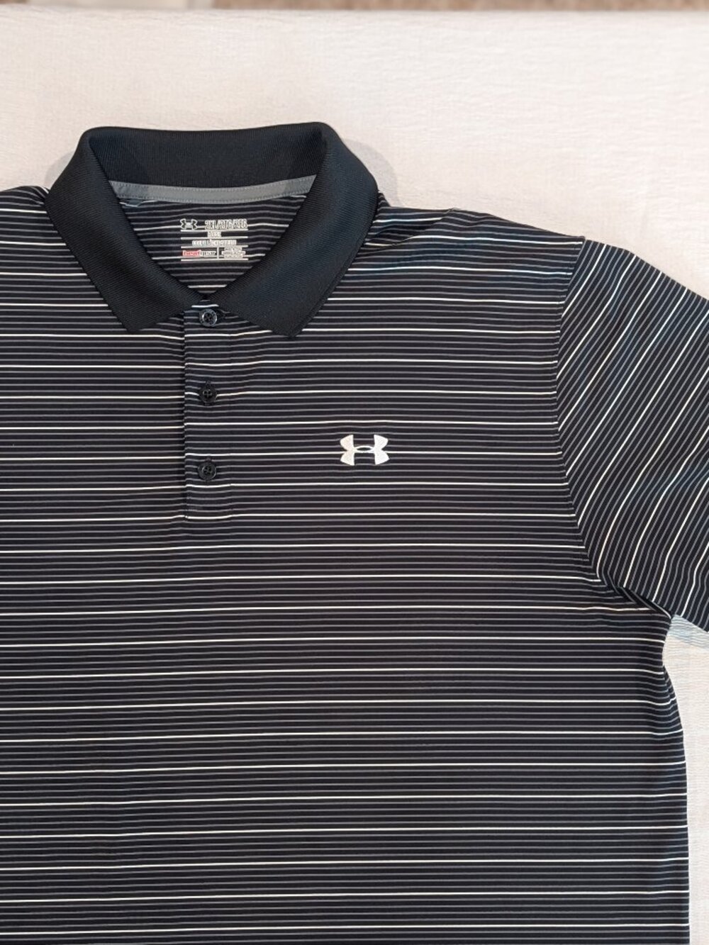 Under Armour Matchplay Striped Performance Polo